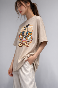 Camiseta Casual de Cuello Redondo para Mujer, Transpirable, de Jersey, Lisa, con Serigrafía, de Alta Calidad, de Algodón, de Manga Corta, Ecológica y de Secado Rápido - Product Image 2