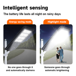 Lampe <span class=keywords><strong>solaire</strong></span> professionnelle pour éclairage public extérieur, détecteur de mouvement intelligent, étanche IP65, 100W 200W 300W 400W 500W LED - Product Image 4
