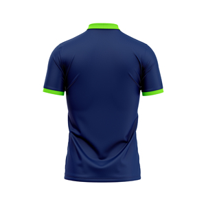 Polo de tennis unisexe en tissu extensible quatre directions, respirant et à séchage rapide, motif marine et lime, en Spandex/Polyester, vêtements de sport - Product Image 2