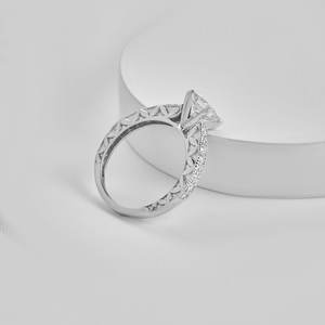 Anillo de Diamante Moissanite de Corte Princesa de 1.02CT, Plata 925 Original, con Canal de Diamantes, Joyería de Regalo para Cumpleaños - Product Image 3