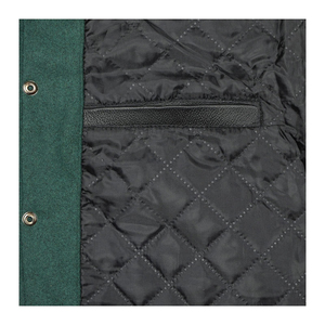 New Fashion <b>Men</b> Varsity Jacket Baseball Plain Jackets Coat Winter Wool Body Leather Sleeve Bomber Varsity Jacket <b>Men</b> - Product Image 6