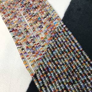 ลูกปัดหินทรงกลมหลายเหลี่ยม ขนาด 3 มม. หลายสี หลายประกาย ได้รับการรับรองจาก IGI เกรด AA แท้ 100% สำหรับทำเครื่องประดับ - Product Image 3