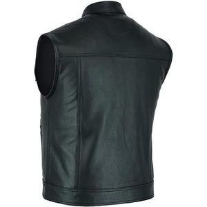 Chaleco de Cuero PU para Hombre, Más Vendido, en Diferentes Estilos, Color Sólido - Product Image 6