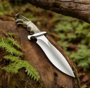 Cuchillo utilitario de punta afilada SHARP POINT TRADES, hoja de acero, mango de madera, espalda recta, no ajustable, 0.5mm de grosor, 6.7in de largo total - Product Image 2