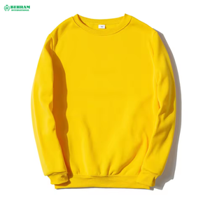 Men's Solid Winter 100% Cotton <b>Fleece</b>/French Terry Breathable Eco-Friendly Crew Neck Sweatshirt for Gym <b>Warm</b>-Up and Casual Wear - Product Image 3