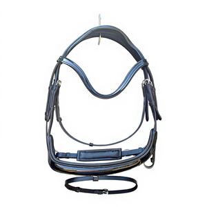 2026 Brida Hackamore de Cuero Inglés de Alto Rendimiento Sin Bocado, con Almohadilla de Mejilla Única y Correa Ajustable para un Control Suave en Caballos - Product Image 4