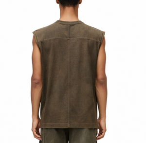 Débardeur Homme Personnalisé en Coton Délavé Effet Acide, Style Vintage, Coupe Oversize, pour la Gym et le Fitness - Product Image 4