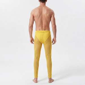 Leggings en maille transparente à séchage rapide pour hommes, 100% polyester, vêtements de plage, leggings transparents pour hommes, taille à cordon de serrage, leggings transparents pour hommes - Product Image 2