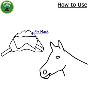 Máscara de moscas de caballo con protección UV \ Máscara de moscas de PVC de caballo \ Velo de mosca de caballo - Product Image 6