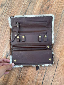 Estuche de joyería de cuero mecanizado para mujer de lujo con pelo a la moda, monedero de viaje de joyería de gran capacidad de cuero genuino Floral occidental - Product Image 4