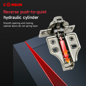 Consun Bisagres de meuble 2D/3D en acier inoxydable, fermeture douce, <span class=keywords><strong>pour</strong></span> armoires de cuisine, 35mm - Product Image 4