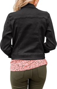Women's <b>Cropped</b> <b>Denim</b> <b>Jacket</b> Vintage Blue Button Closure Casual Street Style OEM Custom Fashion Outerwear Premium Quality Fit - Product Image 4