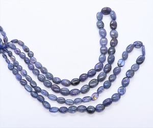 Perles ovales lisses en Tanzanite naturelle AAA 5x7-7x10 MM, perles ovales en pierre précieuse Tanzanite, 16 pouces, perles en Tanzanite bleu violet naturel - Product Image 1