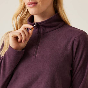Suéter de Cuello Alto para Mujer, Color Morado, de Felpa, Manga Larga, Transpirable, para Otoño, Corte Regular, Tejido de Punto, Color Sólido - Product Image 3