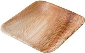 Platos Ecológicos de Hoja de Palma para Restaurante, Platos Cuadrados de 10 Pulgadas, Platos para Servicio Rápido en Restaurantes y Hoteles, Platos para Llevar - Product Image 1