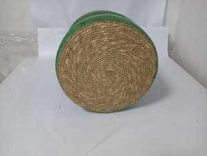Panier de rangement en jonc de mer avec couvercle, écologique, rond, tressé, pour vêtements sales et jardinière, idéal pour la décoration intérieure - Vente chaude - Product Image 3