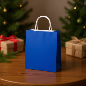 Sacchetto Regalo in Carta ILAN 25x12x33.5cm con Manico Blu - Product Image 2