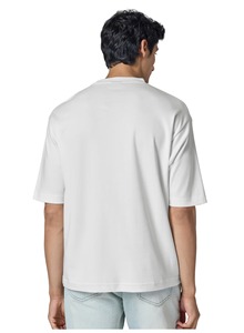 Camiseta Oversize Bordada para Hombre y Mujer, Hombros Caídos, Corte Holgado, Manga Corta, Algodón Casual, Estilo Urbano, Top Unisex Oversize Holgado - Product Image 5