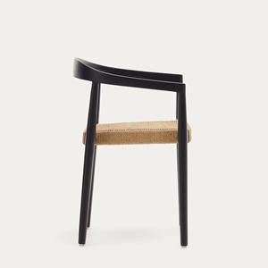 Table et chaises de jardin en rotin, ensemble de salle à manger en rotin pour patio, table d'extérieur en teck et rotin - Mayde - Product Image 6