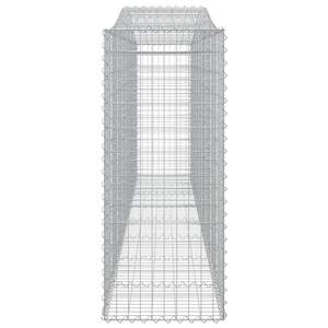 Panier gabion galvanisé argenté 157,5 x 19,7 x 47,2/55,1 pouces, treillis métallique en fer 100 % ondulé - Product Image 4