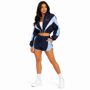 Conjunto Deportivo Casual Unisex al por Mayor, Chaqueta con Cremallera de Manga Larga, Pantalones Cortos, Traje Deportivo para Otoño, Conjuntos de Pantalones Cortos Deportivos, Chaquetas para Hombre - Product Image 1