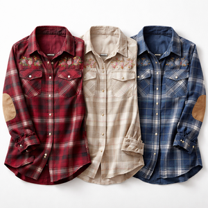 Wholesale Custom <b>Plaid</b> Flannel <b>Shirts</b>-Premium Quality for Women | OEM Supplier Factory Direct Labels Front Breathable Quick Dry - Product Image 5