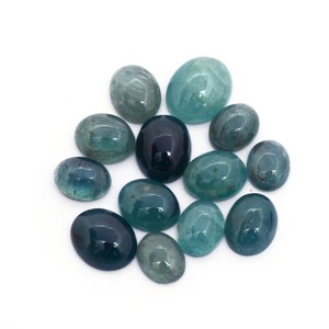 Grandidierita AAA 7x9mm-10x12mm, Cabujón Ovalado Liso, Grandidierita Natural Semipreciosa, Gema Suelta con Reverso Plano para Joyería - Product Image 1