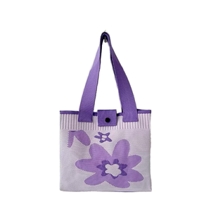 Bolso de punto de flores grandes estilo coreano 2 listo para enviar producto de ropa regional - Product Image 1