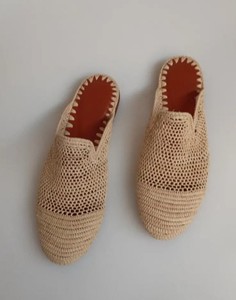 Sandales en raphia naturel, chaussures en raphia pour femmes, mules en raphia faites à la main, sandales d'été, raphia marocain - Product Image 2