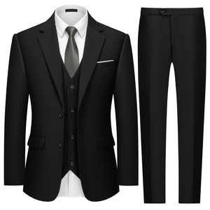 Trajes de hombre de negocios más populares, corte ajustado, personalizados, de tres piezas, color claro, para novio, a precio competitivo - Product Image 1