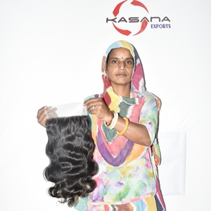 Indian Hair 7*7 Closure Cuticle Aligned Indian Remy Deep Wave <b>Braiding</b> Machine Double Weft All Colors Human Hair <b>Extension</b> - Product Image 2