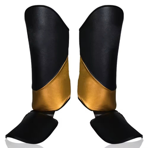 Nuevas Espinilleras Transpirables para Adultos, Espinilleras de Cuero de Alta Calidad Hechas en Fábrica para Entrenamiento de Karate y Protección - Product Image 4