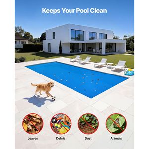 Copertura Solare Rettangolare per Piscina 36 x 16 piedi, Materiale PE 12 Mil, Telo a Bolle per il Mantenimento del Calore Diurno - Product Image 6