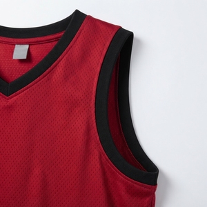 Uniformes en polyester pour hommes adultes, toutes saisons, impression de numéros d'équipe, ensemble de maillots de basket-ball personnalisés, sans manches, col en V, respirant - Product Image 3