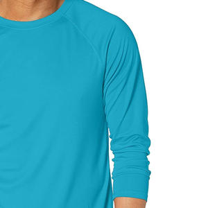 Men's Solid Teal <b>Long</b> <b>Sleeve</b> <b>T</b> <b>Shirt</b> <b>Raglan</b> <b>Sleeve</b> O Neck Regular Fit Casual Sporty - Product Image 6