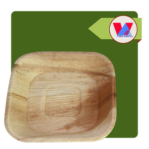 Platos cuadrados de hoja de palma de areca 100% naturales de alta calidad, 25x25 cm, biodegradables y compostables, para bodas, fiestas y eventos. - Product Image 1