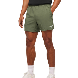 <b>Men</b> Olive <b>Green</b> Athletic Gym <b>Shorts</b> Satin Fabric Quick Dry Breathable Lightweight Anti-Wrinkle Mid Waist Running <b>Shorts</b> - Product Image 5