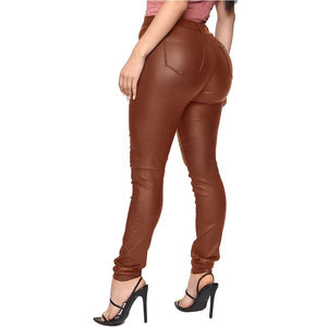 Pantalones de cuero para mujer de PU con nuevo diseño y bajo MOQ en diferentes colores, los más vendidos. - Product Image 3