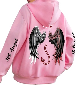 Tendance de haute qualité pull à épaules tombantes personnalisé décontracté 3D imprimé sweats à capuche 100% coton sweats à capuche en gros pour femme - Product Image 1