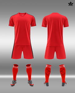 SPARKWELL Unisex Soccer Uniform Set Printed Short Sleeve Jersey Shorts <b>Socks</b> Moisture Wicking Quick Dry Football Training Kit - Product Image 5