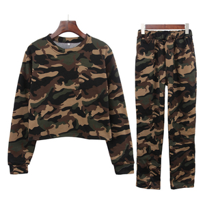 Ensemble 2 pièces pour femmes, respirant, à séchage rapide, manches longues, col rond, coupe ample, pantalon long, poches latérales, vêtements décontractés d'hiver - Product Image 1