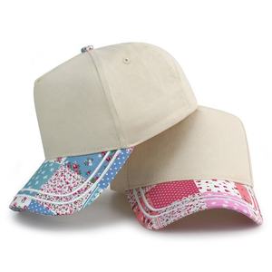 HBA54 Custom Wholesale Promotional Baseball Cap Floral Print Outdoor Casual Sports <b>Sunscreen</b> 5 Panel Baseball Caps Manufacturer - Product Image 5