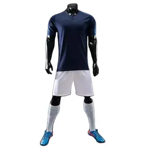 Новейший дизайн, футбольные майки, одежда для футбола, темно-синий спортивный костюм, индивидуальная командная форма, футбольные майки