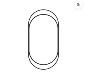 Miroir mural ovale sans cadre, verre de 6 mm, bord poli, design minimaliste - Product Image 1