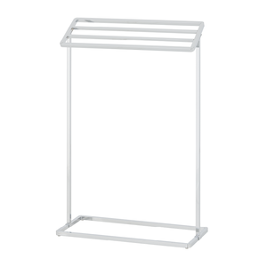 Freestanding Chrome Steel Towel Rack 3 Bars Minimalist Modern Movable Bathroom Towel Holder Home <b>Storage</b> - Product Image 6