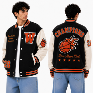 Chaqueta universitaria griega estilo fraternidad, de lana, tipo bomber, con bordado de chenilla personalizado, etiqueta privada, muestra rápida, ropa urbana. - Product Image 2