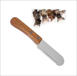 Nuevo Cuchillo de Peluquería para Mascotas con Mango de Madera y Acero Inoxidable para Trabajos de Peluquería Finos - Product Image 5