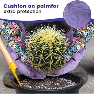 Guantes de Jardinería de Buena Calidad con Diseño Personalizado, Guantes de Trabajo de Jardín con Estampado Floral, Guantes de Plantación con Palma Reforzada y Dedos Completos - Product Image 4