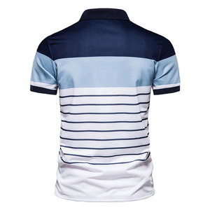 Nouvelle Collection 2025 – Chemises Homme Bleu Marine de Haute Qualité à Séchage Rapide en Coton Tricoté Respirant à Manches Courtes Grandes Tailles avec Logo Personnalisé - Product Image 3