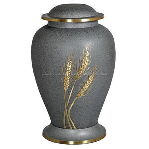 Ambience <b>Lifestyle</b> Modern Gold Trim Brass Cremation Urn American Style Adult Female Ashes Memorial <b>Bag</b> Wholesale for Men Women - Product Image 2